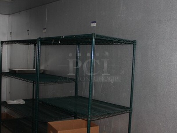 Harford Model Stainless Steel Commercial Walk In Cooler Box With Trenton Model TPLP214MAS1BR2-EC2 Evaporator. Working Before Business Closed! 8'x18'x7.5x. Does Not Include Metros! Condensers Are Above Units! BUYER MUST REMOVE! REFRIGERATION MUST BE REMOVED BY HVAC PROFESSIONALS!  - Image 6 of 11