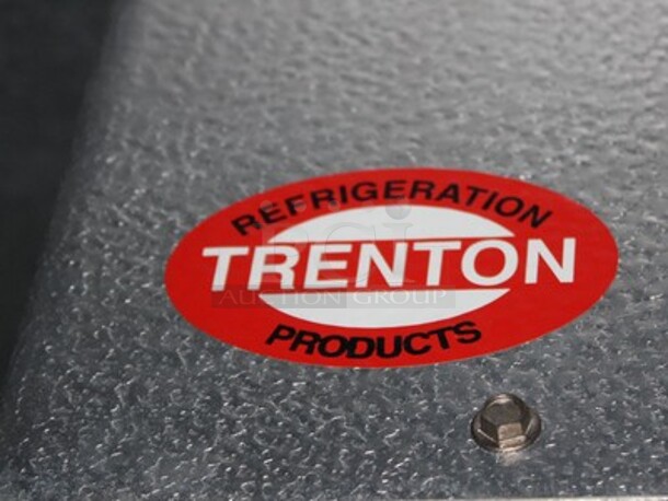 Harford Model Stainless Steel Commercial Walk In Cooler Box With Trenton Model TPLP214MAS1BR2-EC2 Evaporator. Working Before Business Closed! 8'x18'x7.5x. Does Not Include Metros! Condensers Are Above Units! BUYER MUST REMOVE! REFRIGERATION MUST BE REMOVED BY HVAC PROFESSIONALS!  - Image 7 of 11