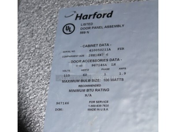 Harford Model Stainless Steel Commercial Walk In Freezer Box With Trenton Model TPLP214MAS1BR2-EC2 Evaporator. Working Before Business Closed! 8'x18'x7.5x. Does Not Include Metros! Condensers Are Above Units! BUYER MUST REMOVE! REFRIGERATION MUST BE REMOVED BY HVAC PROFESSIONALS!  - Image 4 of 9