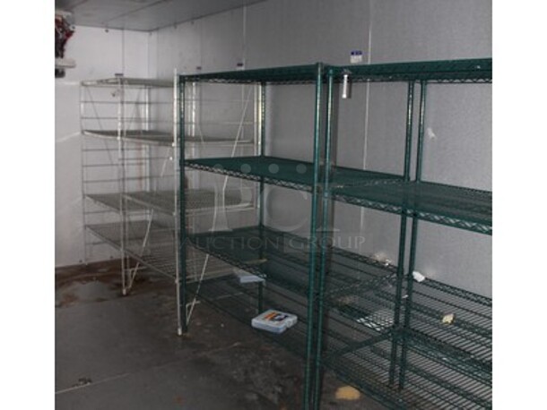 Harford Model Stainless Steel Commercial Walk In Freezer Box With Trenton Model TPLP214MAS1BR2-EC2 Evaporator. Working Before Business Closed! 8'x18'x7.5x. Does Not Include Metros! Condensers Are Above Units! BUYER MUST REMOVE! REFRIGERATION MUST BE REMOVED BY HVAC PROFESSIONALS!  - Image 6 of 9