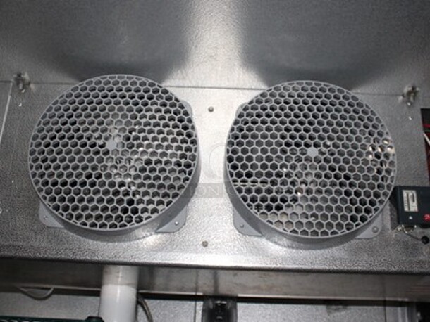 Harford Model Stainless Steel Commercial Walk In Freezer Box With Trenton Model TPLP214MAS1BR2-EC2 Evaporator. Working Before Business Closed! 8'x18'x7.5x. Does Not Include Metros! Condensers Are Above Units! BUYER MUST REMOVE! REFRIGERATION MUST BE REMOVED BY HVAC PROFESSIONALS!  - Image 8 of 9