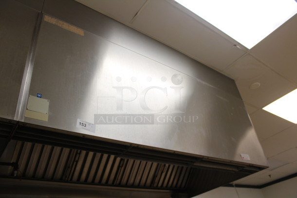 Stainless Steel Commercial 5' Hood with Filters. BUYER MUST REMOVE!