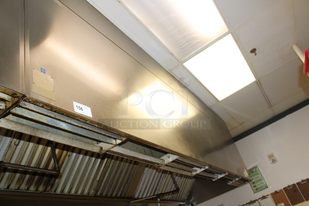 Stainless Steel Commercial 6' Hood with Filters. BUYER MUST REMOVE!