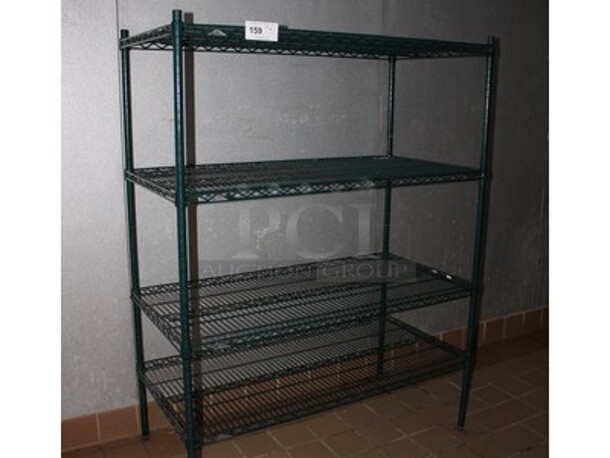 2 Commercial Metro Green Finish Shelving Units. Includes Contents! 46x24x55. 6x Your Bid!