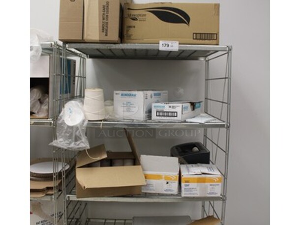 ALL ONE MONEY! Metal Shelving Unit, To-Go Lids, Tea Light Candles, Receipt Paper, and More!