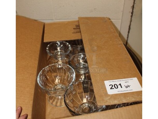 ALL ONE MONEY! Stainless Steel Cart on Casters, Serving Trays, Glass Desert Bowls, and Plastic Bins   - Image 2 of 4