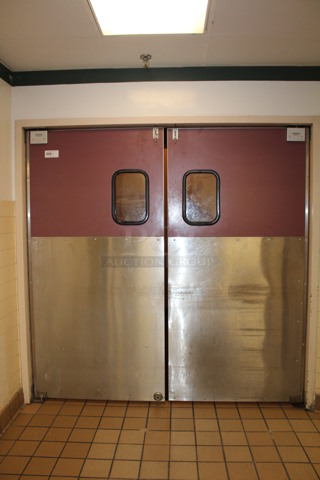 2 Eliason Brand Kitchen Swinging Doors! 39x80. 2X Your Bid! BUYER MUST REMOVE!