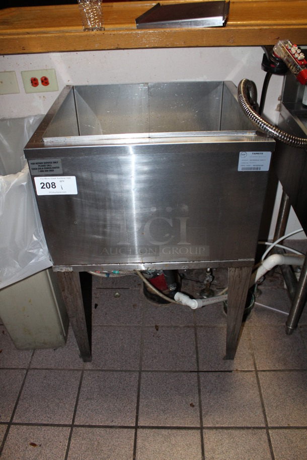 Taprite Model FS-2123-9 Stainless Steel Commercial Ice Bin With Soda Gun. 23x22x34. BUYER MUST REMOVE!