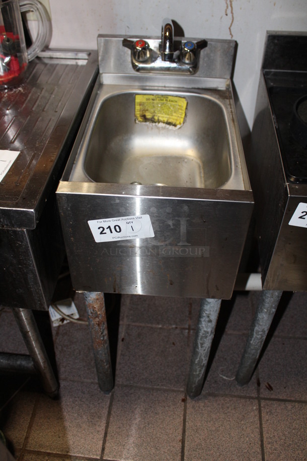 Stainless Steel Sink With Faucet. 12x17x30. BUYER MUST REMOVE!