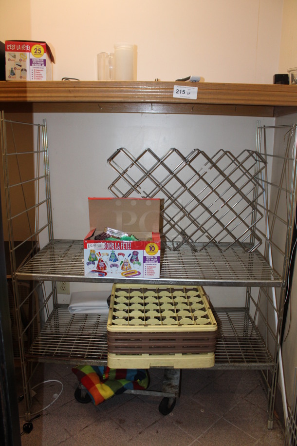 ALL ONE MONEY! Metal Shelving Unit, Dish Caddy, Party Hats, Dish Caddy Dolly, and More!