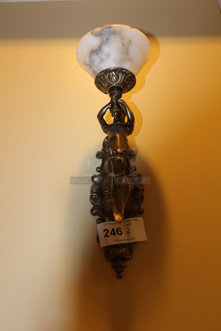 2 Mermaid Bronze Finished Wall Mount Lights. 4.5x6x17.5 2x Your Bid! BUYER MUST REMOVE!