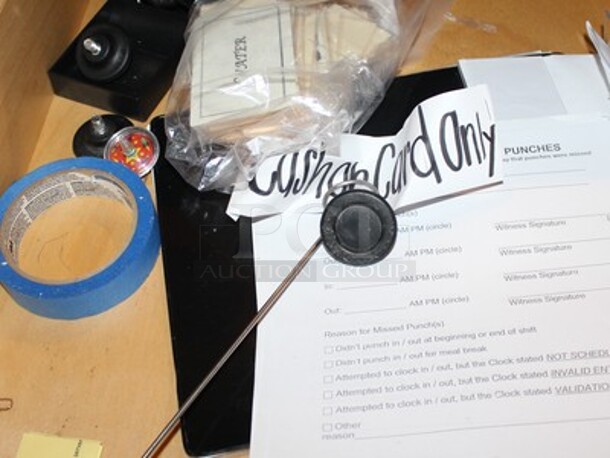 Wooden Hostess Stand With Granite Style Counter Top, 2 Drawers, and Lower Storage. 43x35x50. BUYER MUST REMOVE! - Image 6 of 9