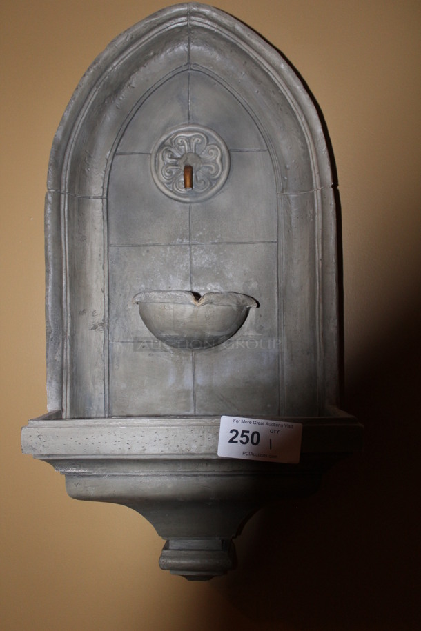 Decorative Wall Mount Stone Water Fountain With Stones. 17x10x36. BUYER MUST REMOVE!