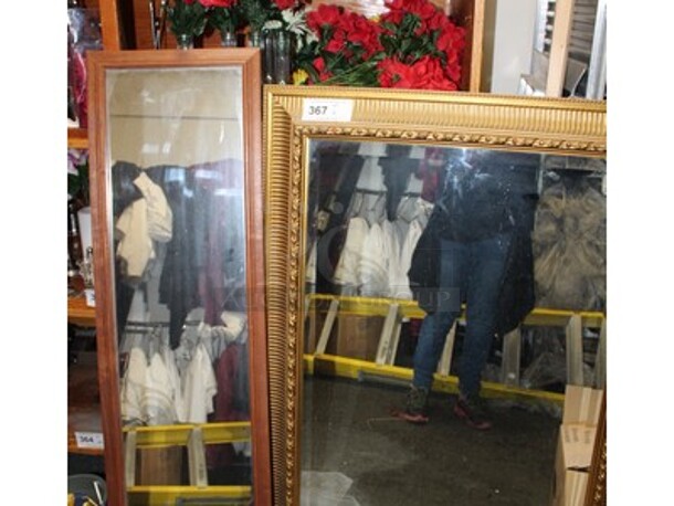 2 Mirrors. 2x Your Bid! 34x46 and 14.5x51