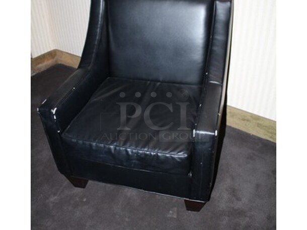 ALL ONE MONEY! 2 Black Leather Chairs and Mirror! BUYER MUST REMOVE! Winning Bidder Can Take What They Want From Lot! - Image 3 of 3