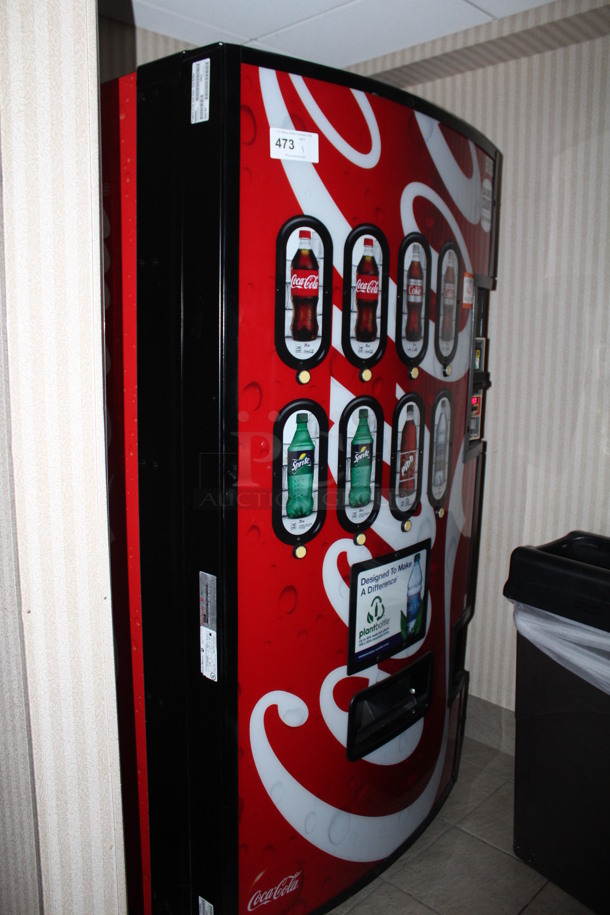 Dixie-Narco Refrigerated Vending Machine with Bill Acceptor! 115 Volts. 60HZ. 1 phase. 38x36x72. Does Not Include Keys!