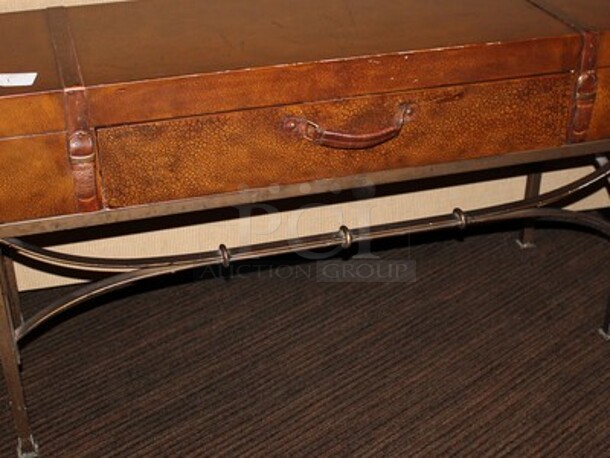 Suitcase/Trunk Design Table! 48x16x27. BUYER MUST REMOVE!