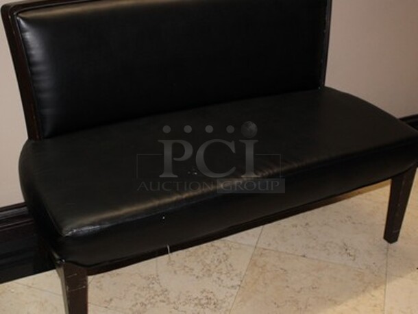 ALL ONE MONEY! 2 Black Leather Benches and 2 Pictures! BUYER MUST REMOVE! Winning Bidder Can Take What They Want From Lot! - Image 4 of 4