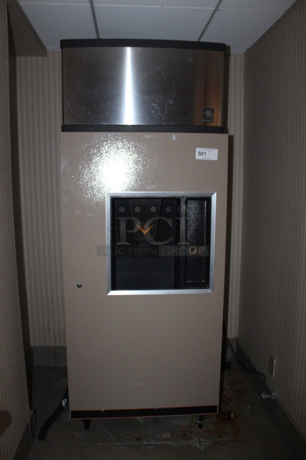 Manitowoc Model QD0283W Stainless Steel Commercial Ice Maker and Ice Dispenser. 30x25x80 - Image 1 of 4