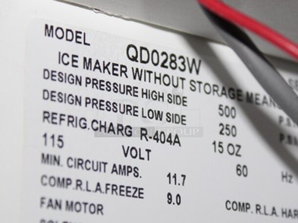 Manitowoc Model QD0283W Stainless Steel Commercial Ice Maker and Ice Dispenser. 30x25x80 - Image 4 of 4