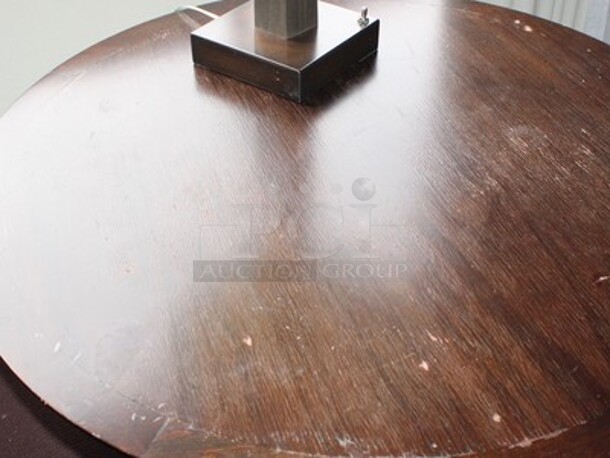 Contents In Suite! Includes 2 Wooden Bed Frame Sets for Double Sized Mattresses, End Table, Lamp, Phone, Table with 2 Chairs, Wooden Desk With Glass Top and Drawers, Pictures, and Wooden TV Stand/Cabinet! Does Not Include Mattresses! BUYER MUST REMOVE! Winning Bidder Can Take What They Want From Lot! - Image 6 of 9