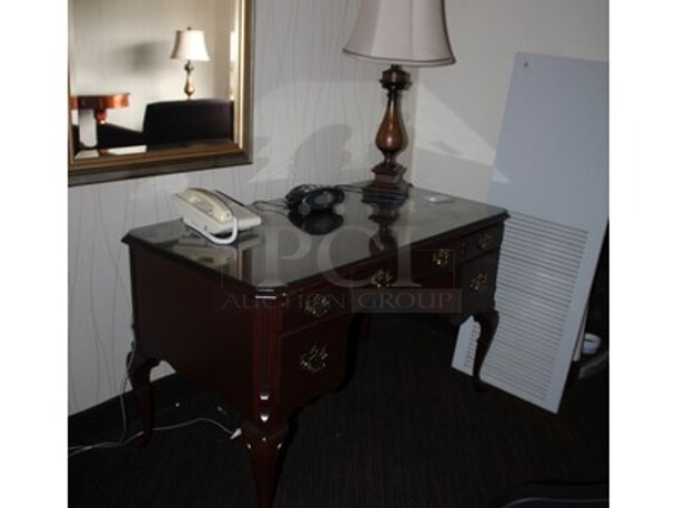 ALL ONE MONEY! Contents in Room! Includes Chairs, Wooden Night Stands, Lamps, Glass Dining Room Table with 4 Chairs, Wooden Table, Phone, Clock, Pull Out Sofa Bed. BUYER MUST REMOVE! Winning Bidder Can Take What They Want From Lot! - Image 9 of 11