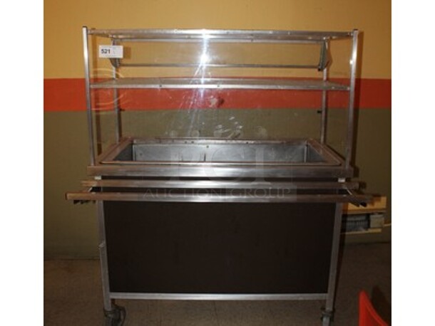 Stainless Steel Commercial Hot/Cold Serving Station on Casters! 45x27x58 - Image 1 of 6