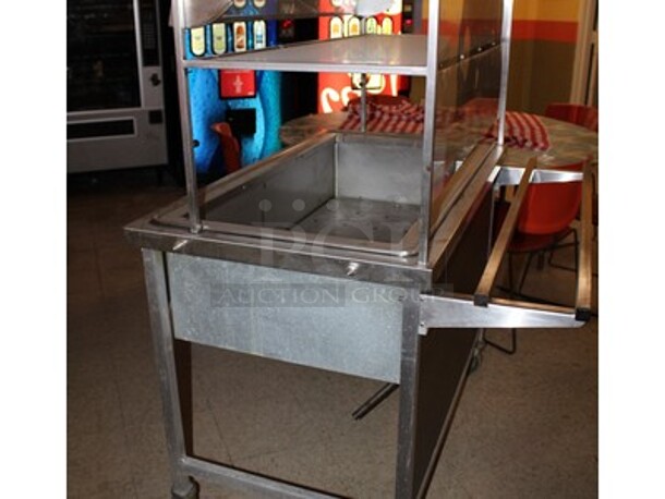 Stainless Steel Commercial Hot/Cold Serving Station on Casters! 45x27x58 - Image 4 of 6