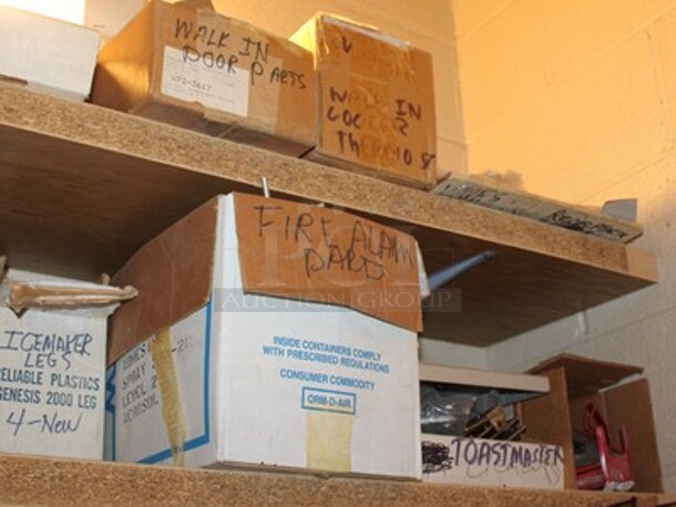 ALL ONE MONEY! Contents in Closet! Lot Includes Plumbing Parts, Ice Maker Parts, Knobs, Motors, Walk In Parts, Fire Alarm Parts, and Much More! BUYER MUST REMOVE! Winning Bidder Can Take What They Want From Lot! - Image 3 of 7