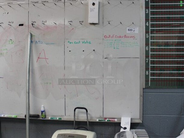 ALL ONE MONEY! Lot Includes Dry Erase Board, Dehumidifiers, and Dolly! - Image 1 of 2