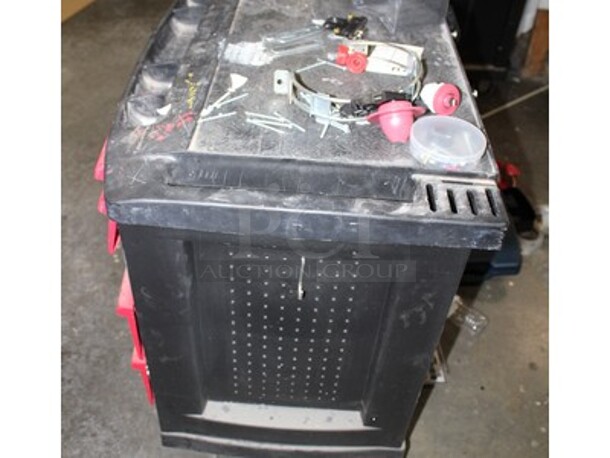 Plastic Tool Cart With 4 Drawers. Includes Contents! 33x20x32 - Image 2 of 3