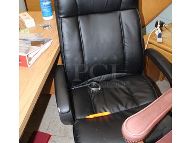 ALL ONE MONEY! Lot Includes Desk, Computer Chair, Phone, File Holders, Pens, Dust Buster and More! - Image 2 of 4