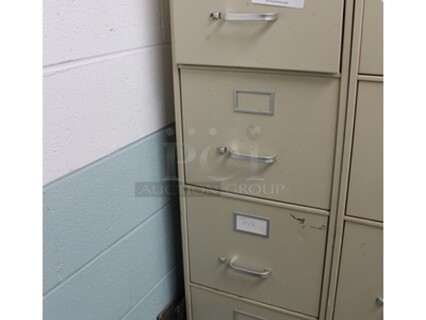 Filing Cabinet and Contents! Lot Includes Pain Brush, Vacuum Belts, Ion Detector, Tape, and More!