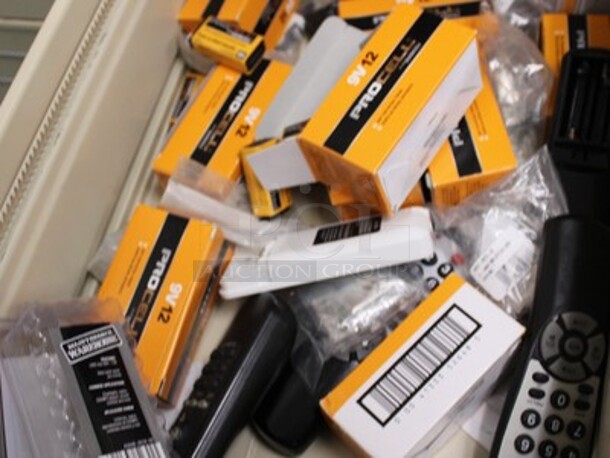 Filing Cabinet and Contents! Lot Includes Various Batteries and Remotes  - Image 2 of 2