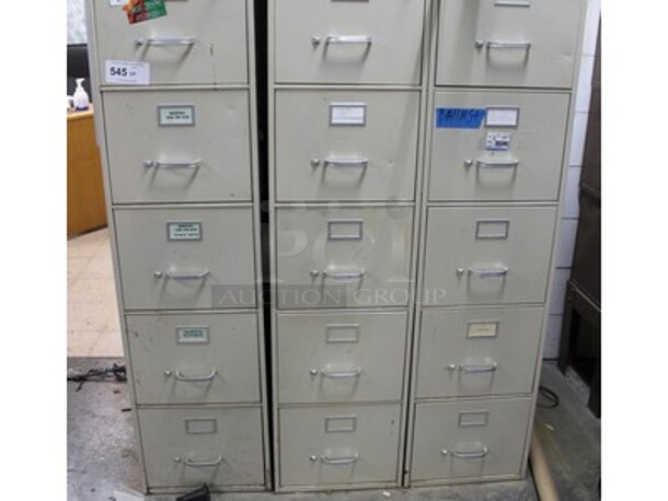 ALL ONE MONEY! Lot of 3 Filing Cabinets and Contents!
