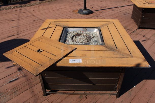 Bond Model HYFP50055-2 Metal Natural Gas Powered Fire Pit. 50,000 BTU. 45x45x24. (patio) - Image 1 of 5
