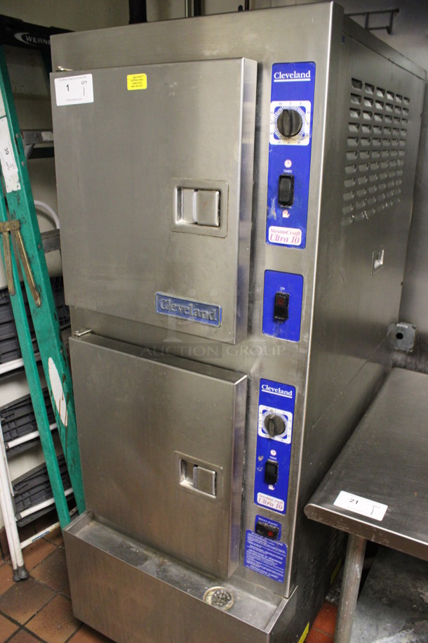 Cleveland SteamCraft Ultra 10 Stainless Steel Commercial Gas Powered 2 Deck Steam Cabinet. 24x38x66. (kitchen) - Image 3 of 7