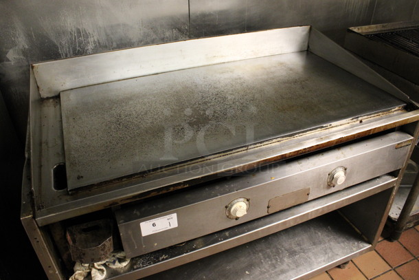 Keating Stainless Steel Commercial Chrome Top Flat Top Griddle on Stainless Steel Equipment Stand. 51x32x41. (kitchen) - Image 3 of 6