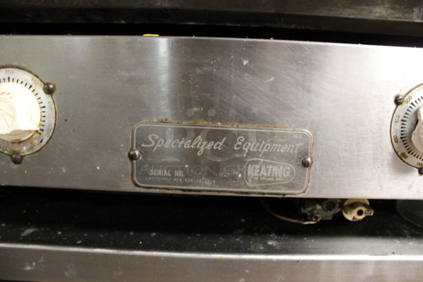 Keating Stainless Steel Commercial Chrome Top Flat Top Griddle on Stainless Steel Equipment Stand. 51x32x41. (kitchen) - Image 5 of 6