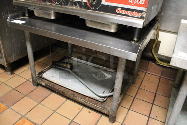 Stainless Steel Commercial Equipment Stand w/ Metal Under Shelf. 36x28x25. (kitchen) - Image 3 of 3
