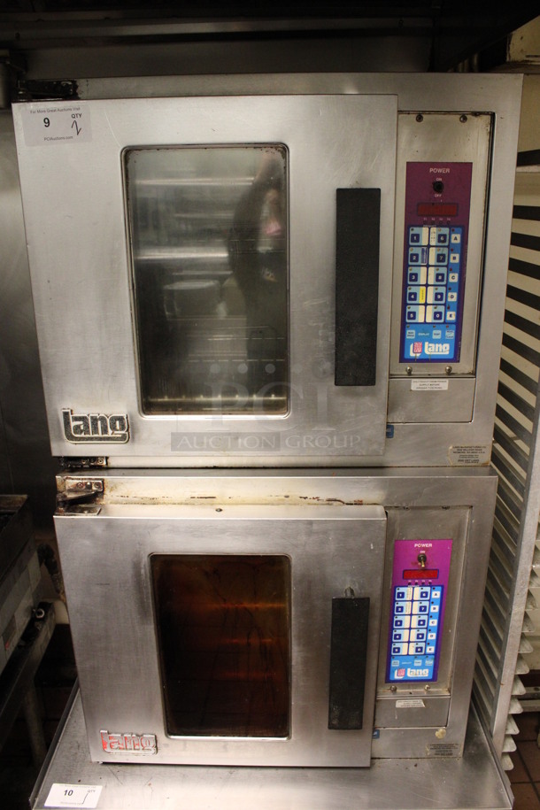 2 Lang Stainless Steel Commercial Electric Powered Half Size Convection Oven w/ View Through Doors and Metal Oven Racks. 30.5x27x50.5. 2 Times Your Bid! (kitchen)