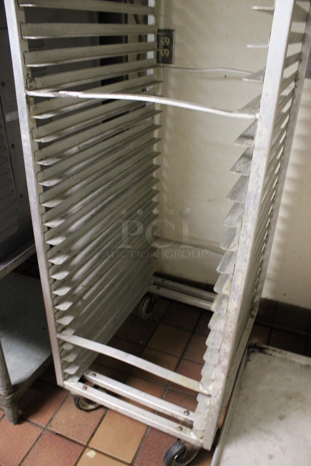 Metal Commercial Pan Transport Rack on Commercial Casters. 20.5x26x70.5. (kitchen) - Image 3 of 4