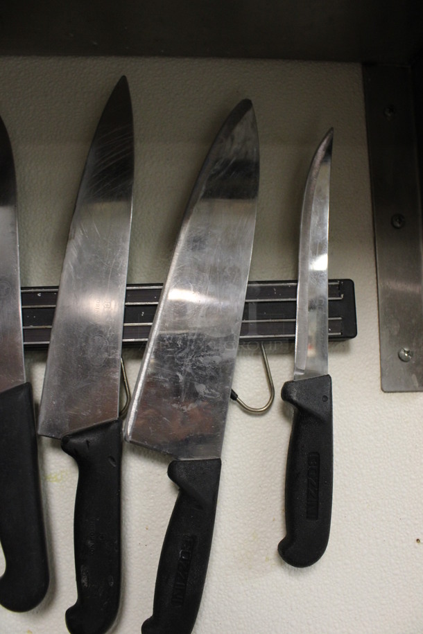 ALL ONE MONEY! Lot of 10 Various Stainless Steel Knives and Wall Mount Magnetic Strip! BUYER MUST REMOVE. (kitchen) - Image 4 of 5