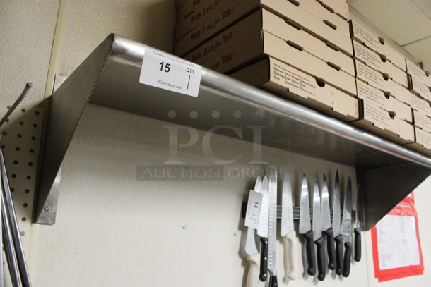 Stainless Steel Commercial Wall Mount Shelf. BUYER MUST REMOVE. 48x12x12. (kitchen) - Image 2 of 3