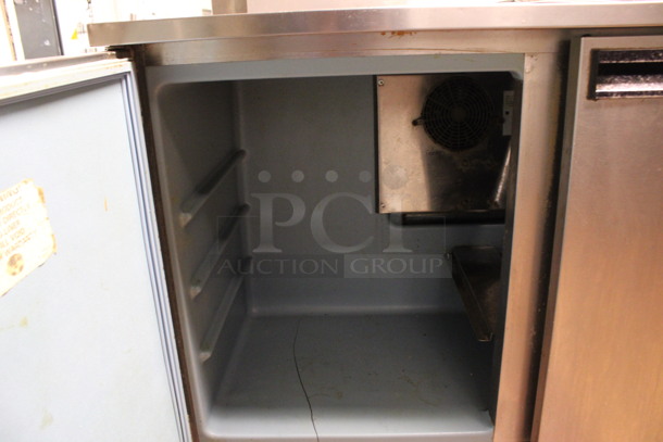 Delfield Model 4048-8 Stainless Steel Commercial 2 Door Undercounter Cooler on Commercial Casters. 115 Volts, 1 Phase. 48x28.5x39.5. (kitchen) - Image 4 of 6