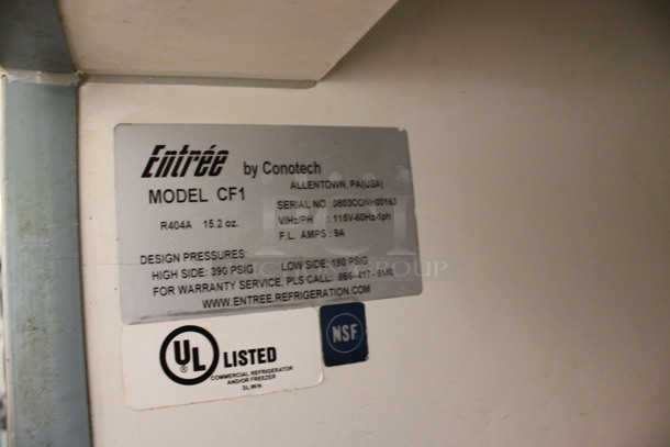Entree Model CF1 Stainless Steel Commercial Single Door Reach In Freezer w/ Poly Coated Racks on Commercial Casters. 115 Volts, 1 Phase. (kitchen) - Image 5 of 5