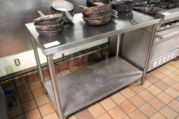 Stainless Steel Commercial Table w/ Under Shelf. Does Not Include Contents. 48x24x36. (kitchen) - Image 2 of 3