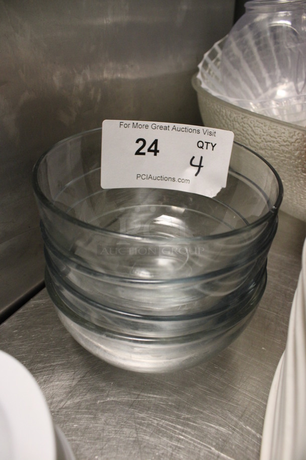 4 Glass Bowls. 5.5x5.5x3. 4 Times Your Bid! (kitchen) - Image 2 of 3