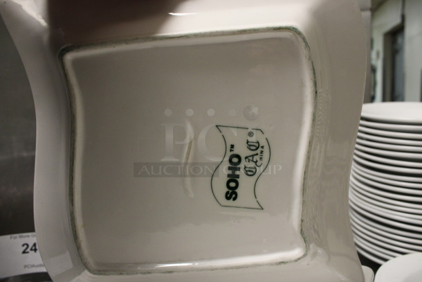 8 White Ceramic Plates. 10.5x10.5x1. 8 Times Your Bid! (kitchen) - Image 4 of 4