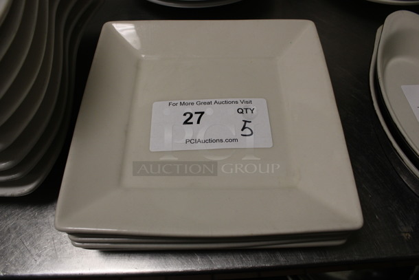 5 White Ceramic Square Plates. 8.5x8.5x1. 5 Times Your Bid! (kitchen) - Image 1 of 3